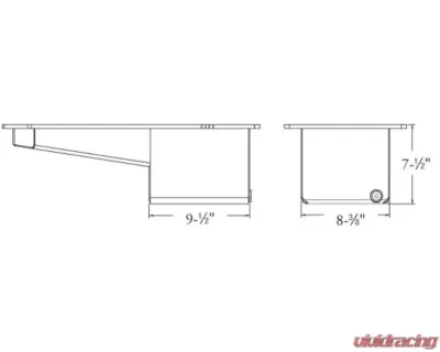 Moroso Wet Sump 10qt 7.5in Aluminum Oil Pan Mopar 5.7/6.1/6.4L w/Rear Sump - 27601