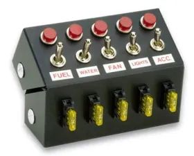 Moroso Five On/Off Switches 5.5in Cage Mount Toggle Switch Panel