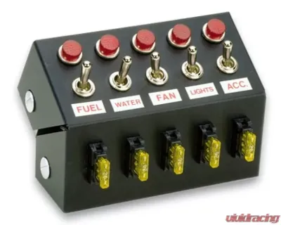 Moroso Five On/Off Switches 5.5in Cage Mount Toggle Switch Panel - 74132