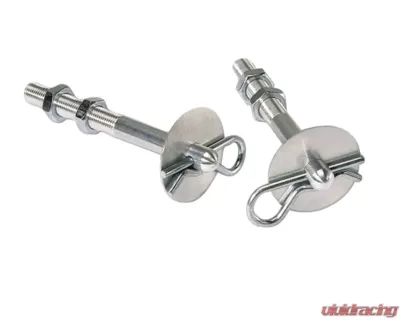 Moroso 2pc Aluminum 3/8in Hood Pin Set - 39000