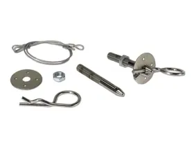 Moroso 2pc Steel 3in Pin 3/8in Diameter Oval Track Hood Pin Set