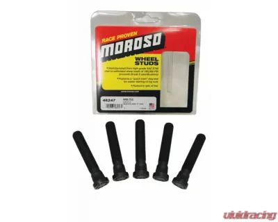 Moroso 5pc M14 x 1.5 x 3in Press-In Wheel Studs - 46247