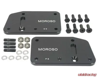 Moroso 2pc Steel GM LS-1 Motor Mount Adapter Plate w/Hardware - 62555