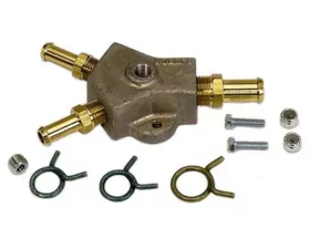 Moroso 1/2in Hose Inlet w/Two 1/2in Hose Outlets Universal Fuel Block Kit