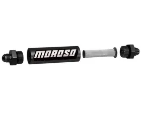 Moroso Aluminum 40 Micron SS Filter 3/8in NPT 5-1/8in In-Line Fuel Filter