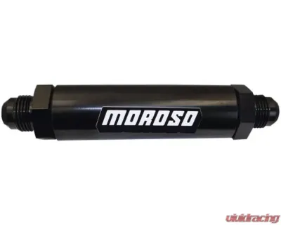 Moroso Aluminum 40 Micron SS Filter 6.5in -10An In-Line Fuel Filter - 65234