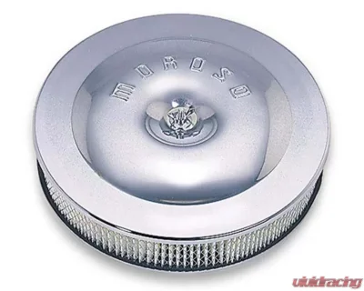 Moroso Chrome Plated Steel 11-1/2in x 2-3/8in Filter Race/Street Air Cleaner - 66210