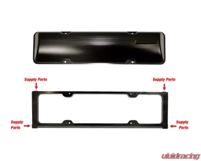 Moroso Billet Aluminum 2pc Valve Cover w/Oilers Chevrolet SBC w/13 to 23 Degree Heads - 68051