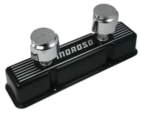 Moroso Black Finished Aluminum 1 Cover w/2 Breathers SBC Valve Cover