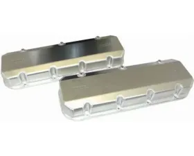 Moroso Aluminum Exhaust Pockets/Intake Tubes 3in Chevrolet Big Block Valve Cover w/Billet Rail