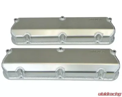 Moroso Pair Aluminum 2.75in Ford 302/351W Valve Cover w/Billet Rail - 68475