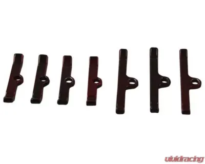 Moroso 7pc Red Powder Coat Steel BBC Valve Cover Hold Downs - 68525