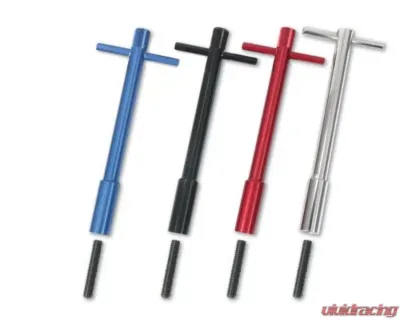 Moroso 4pc Blue Powder Coat Aluminum 1/4in-20 x 1-3/8in Valve Cover Wing Nuts - 68604