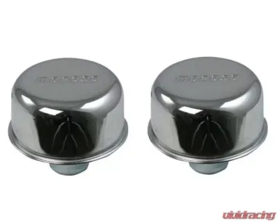 Moroso 2pc Chrome Plated One Piece Push-In Type 1.22in Diameter Valve Cover Breather - 68740