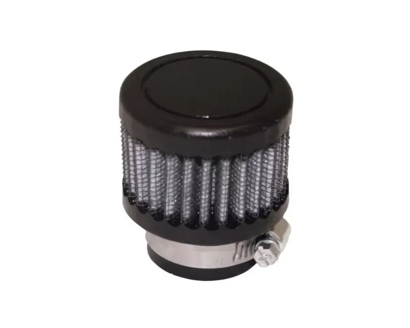 Moroso Black Finish 1in ID Clamp-On Filtered Valve Cover Breather - 68792