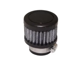 Moroso Black Finish 1in ID Clamp-On Filtered Valve Cover Breather