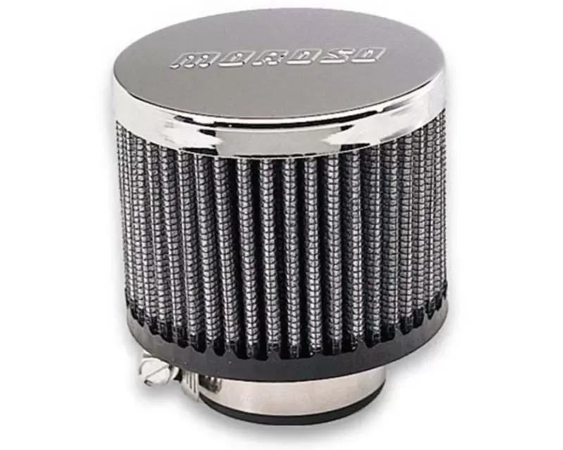 Moroso 1-3/8in ID No Hood Clamp-On Filtered Valve Cover Breather - 68815