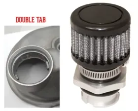 Moroso Black Finish Double Tab Oil Fill Hole OEM GM LS Valve Cover Breather Kit