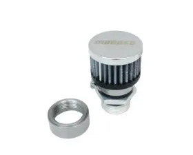 Moroso Chrome Finish Steel Valve Covers Weld-On Valve Cover Breather Kit