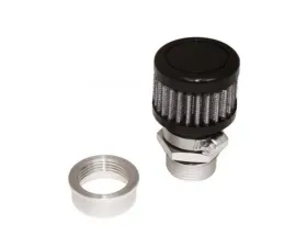 Moroso Black Finish Aluminum Valve Covers Weld-On Valve Cover Breather Kit