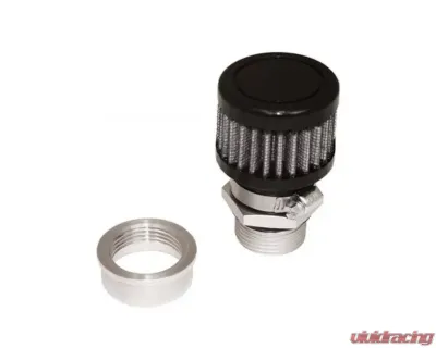 Moroso Black Finish Aluminum Valve Covers Weld-On Valve Cover Breather Kit - 68853