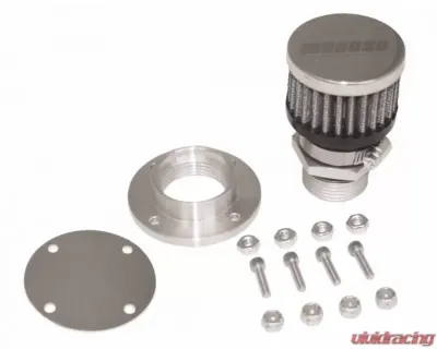 Moroso Chrome Finish Non-Weld Valve Cover Breather Kit - 68854
