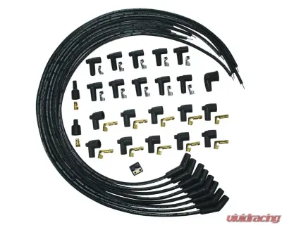 Moroso Black 135 Degree Unsleeved Spiral Core Blue Max Universal Ignition Wire Set - 73233