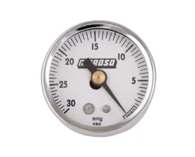 Moroso 1.5in Diameter 0-30in Hg Vacuum Gauge