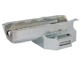 Moroso Wet Sump 7qt 7-1/8in Steel Oil Pan Pre-85 Chevrolet SBC w/Passenger Side Dipstick