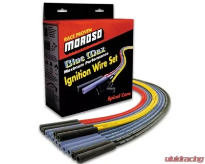 Moroso 135 Degree HEI Sleeved Spiral Core Blue Max Ford 289-302 Ignition Wire Set - 72430