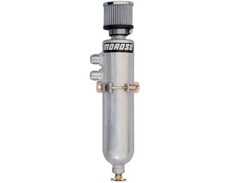 Moroso Aluminum Two -12An Fittings Breather Tank/Catch Can - 85466