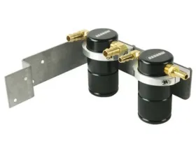Moroso Black Finish Billet Aluminum Small Body Air/Oil Separator Catch Can Subaru WRX 2008-2014
