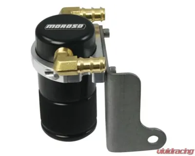 Moroso Black Billet Aluminum Air/Oil Separator Catch Can Dodge Charger/Challenger 6.1L 2006+ - 85613