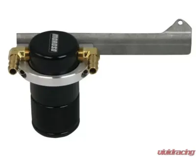 Moroso Black Finish Billet Aluminum Small Body Air/Oil Separator Catch Can Ford Focus ST 2013-2018 - 85665