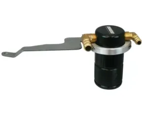 Moroso Black Finish Billet Aluminum Small Body Air/Oil Separator Catch Can Subaru WRX 2015-2021