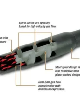 Moroso Steel 2.5in Inlet/Outlet x 4in Diameter x 12in Long Spiral Flow Racing Muffler                                     - 94050 - Image 2