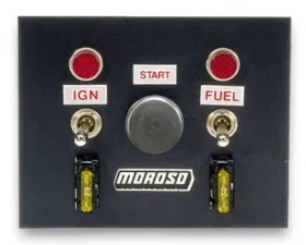 Moroso Two On/Off Switches 4in x 5in Oval Track Toggle Switch Panel