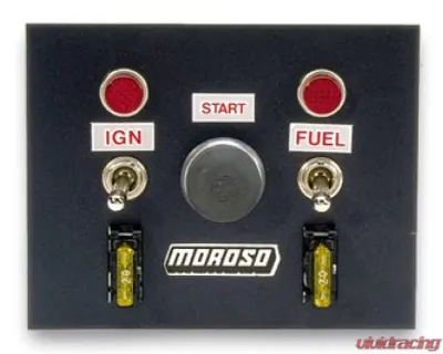 Moroso Two On/Off Switches 4in x 5in Oval Track Toggle Switch Panel - 74130