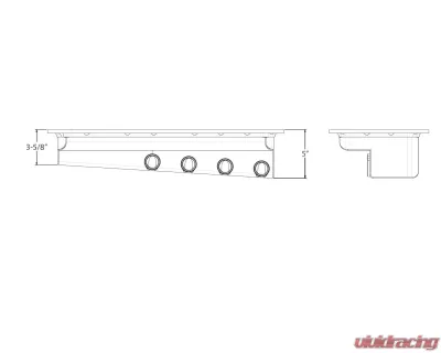 Moroso Chrysler Hemi (Incl. Keith Black/JP-1) Dry Sump 4 Pick Up 16AN Fittings Aluminum Oil Pan - 20047