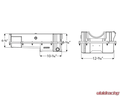 Moroso 2-Piece -16AN Ext Wet Sump Aluminum Oil Pan With Double Power Kick Out Donovan 500 & 700 BBC - 20379