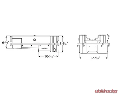 Moroso 5.00" Bore Space BBC 2 Piece -16AN External Wet Sump Aluminum Oil Pan Brodix - 20381