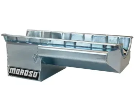 Moroso Drag Race Steel Oil Pan Clear Zinc BBC Gen V | VI