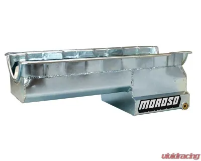 Moroso Drag Race Steel Oil Pan Clear Zinc BBC Gen V | VI - 21050