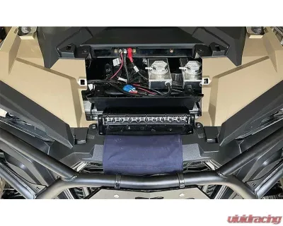 Moroso Dual Coolant Intercooler Tank Black Powder Coat Polaris RZR Turbo | Turbo S 2016+ - 43003