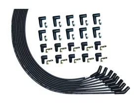 Moroso 135 Deg Unsleeved HEI/Non-HEI Ultra Spark Plug Wire Set Black Universal V8