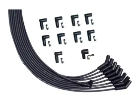 Moroso 135 Deg Plug Unsleeved HEI Ultra Spark Plug Wire Set Black Universal V8