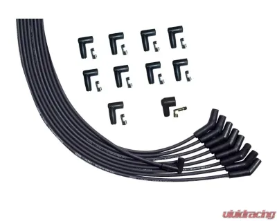 Moroso 135 Deg Plug Unsleeved HEI Ultra Spark Plug Wire Set Black Universal V8 - 51009