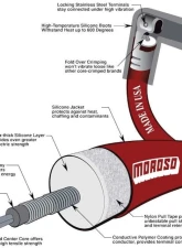 Moroso Over Valve Cover 135 Deg Plug End HEI Dist Unsleeved Ultra Spark Plug Wire Set Black BBC                                     - 51042 - Image 2