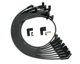 Moroso 135 Deg Plug Boots HEI Unsleeved Ultra Spark Plug Wire Set Black SB Ford 260 | 289 | 302