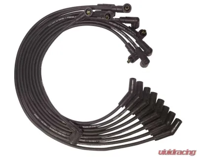 Moroso 135 Deg Boots Non-HEI Unsleeved Ultra Spark Plug Wire Set Black BB Ford 351C | 390 | 429 | 460 - 51075